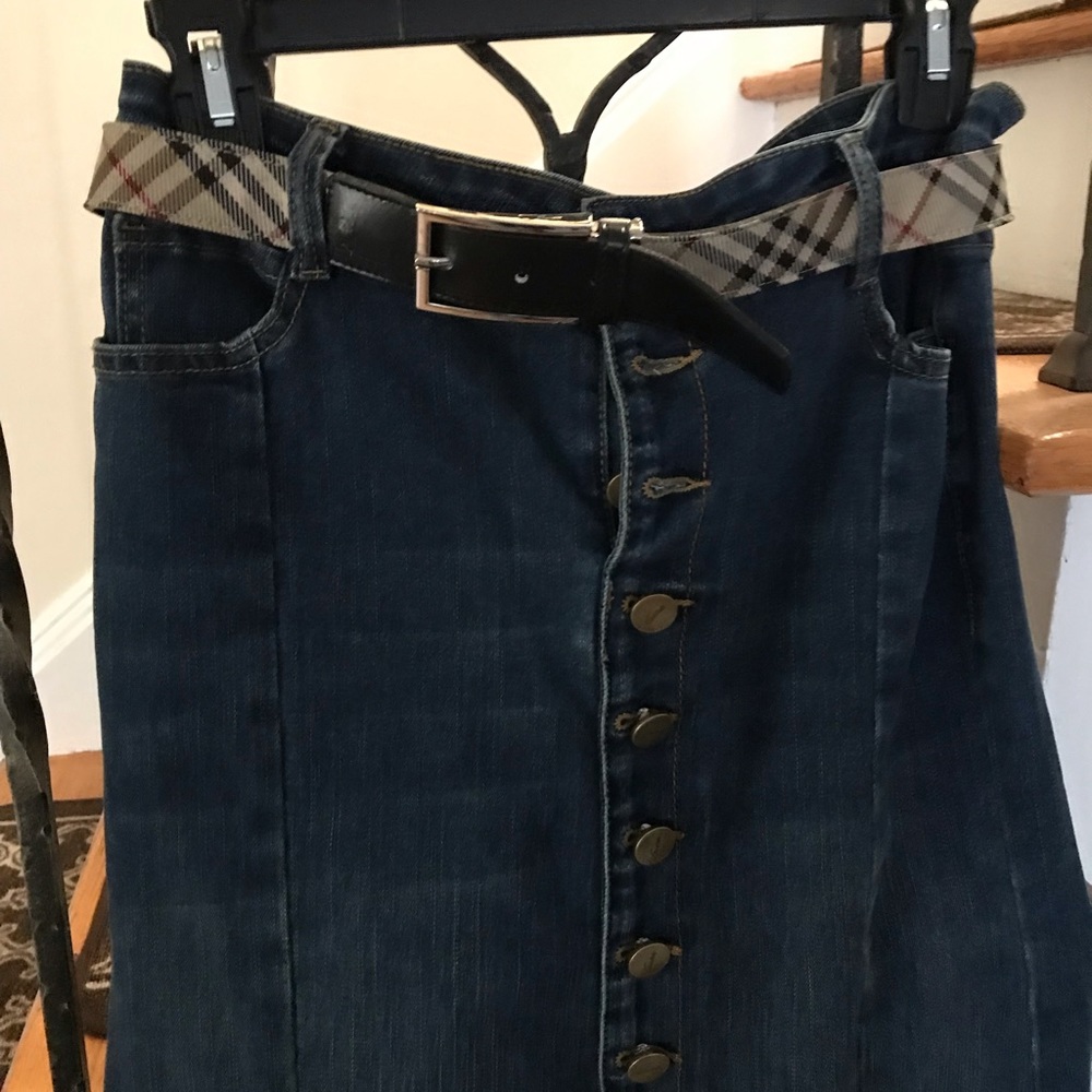 Burberry belt authentic. Skirt listed separate